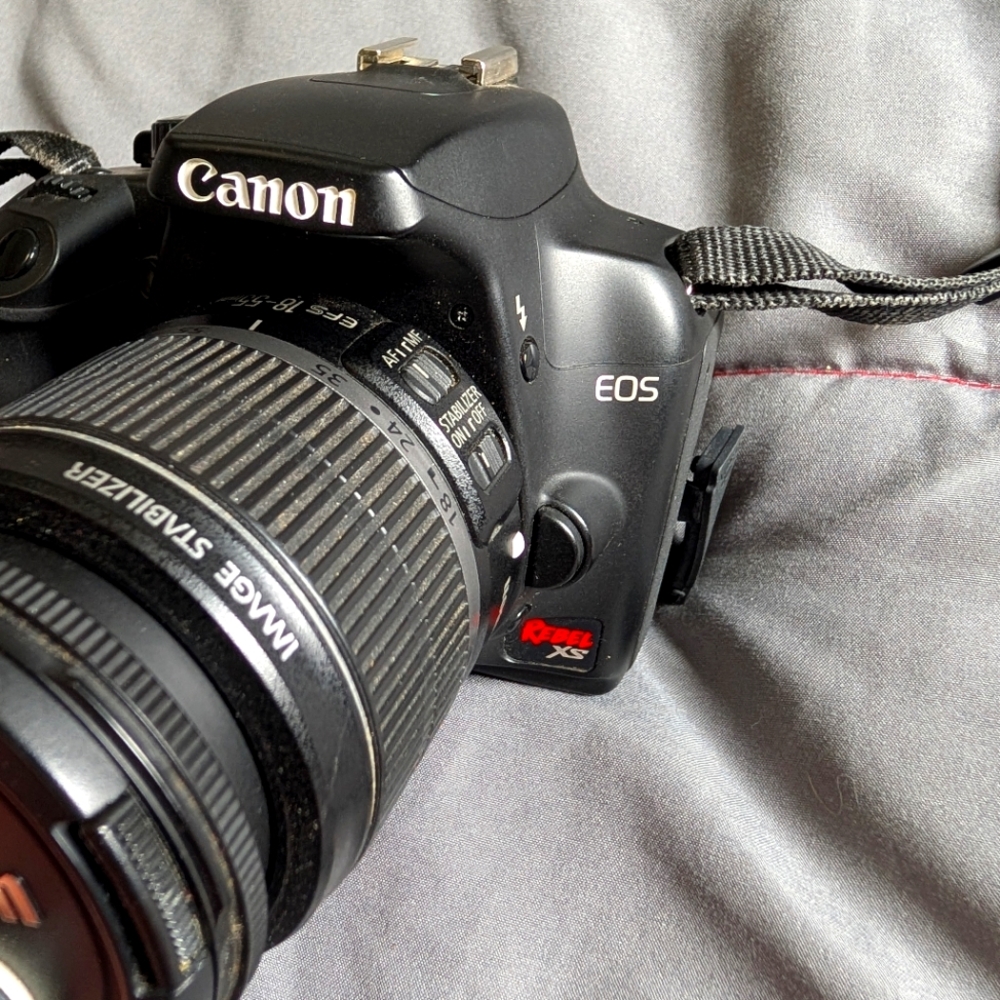 Canon EOS Rebel Black Digital Camera with Ergonomic Design and Zoom Lens